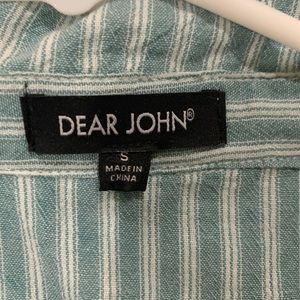 Blue Linen Sleeveless blouse